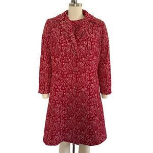 Vintage Leslie Pomer Shift Dress with Jacket